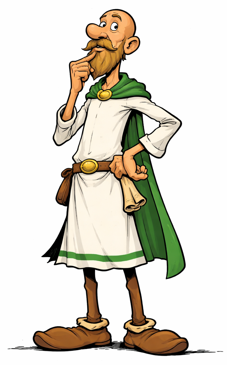 Mindix character illustration inspired by the Asterix and Obelix universe